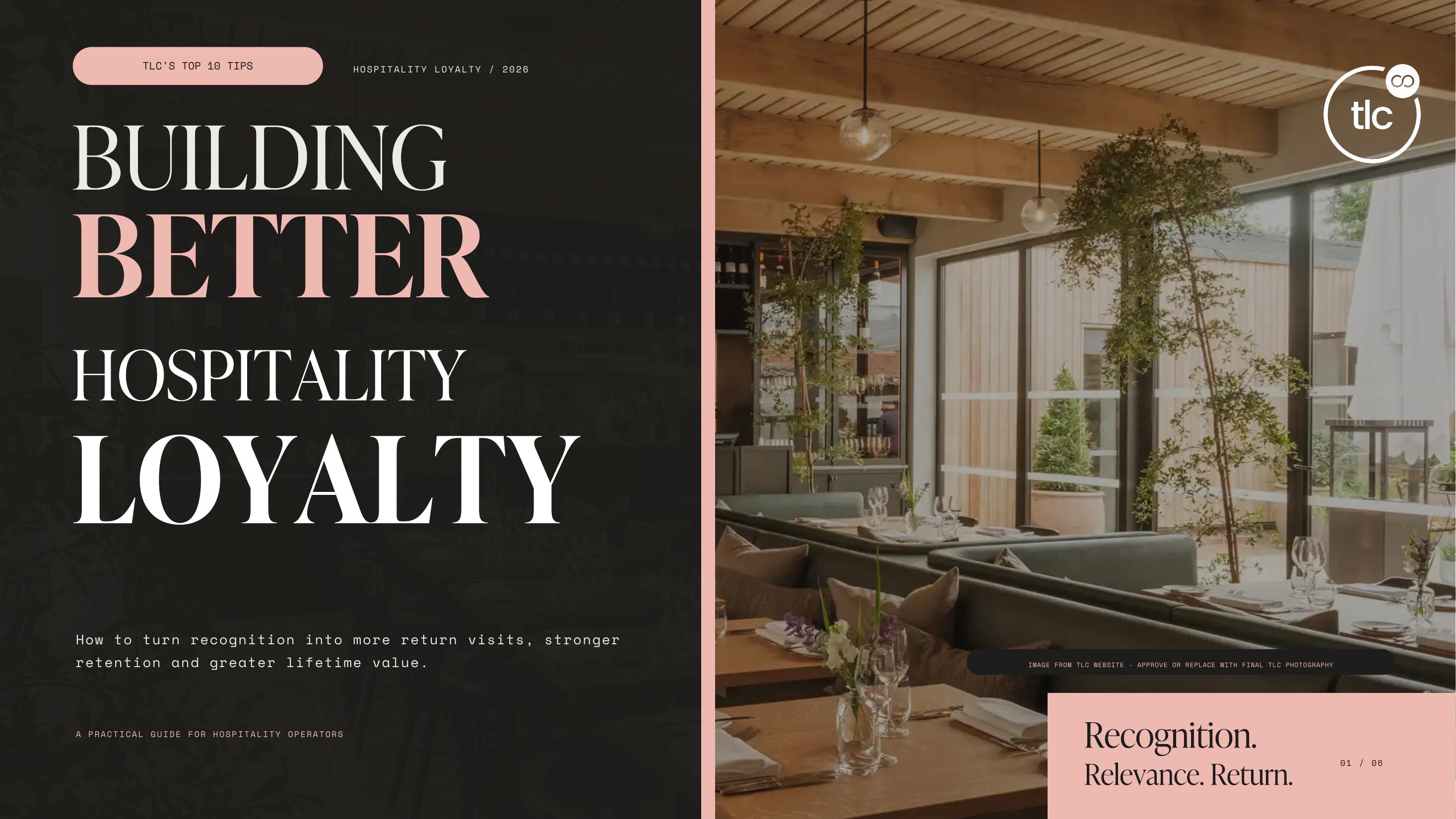 Cover of the TLC report Building Better Hospitality Loyalty